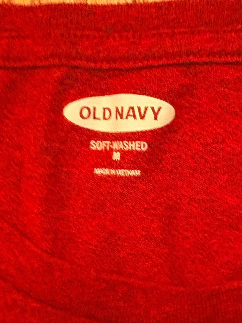 Boys Old Navy Red Short-Sleeve Crewneck Tee